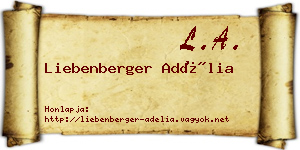 Liebenberger Adélia névjegykártya